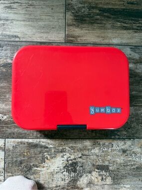 2 for $20 sale: red Yumbox Panino Leakproof Bento Lunch Box dark blue latch